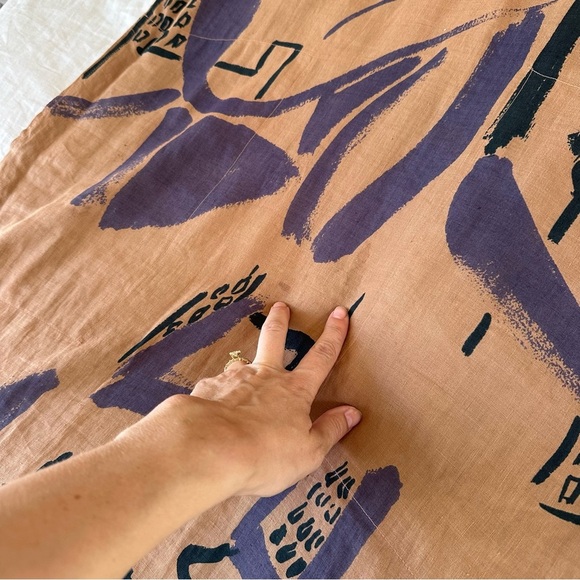 Vintage Betty Jackson Abstract Linen Dress Size 10 - Picture 12 of 12